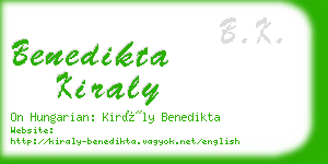 benedikta kiraly business card